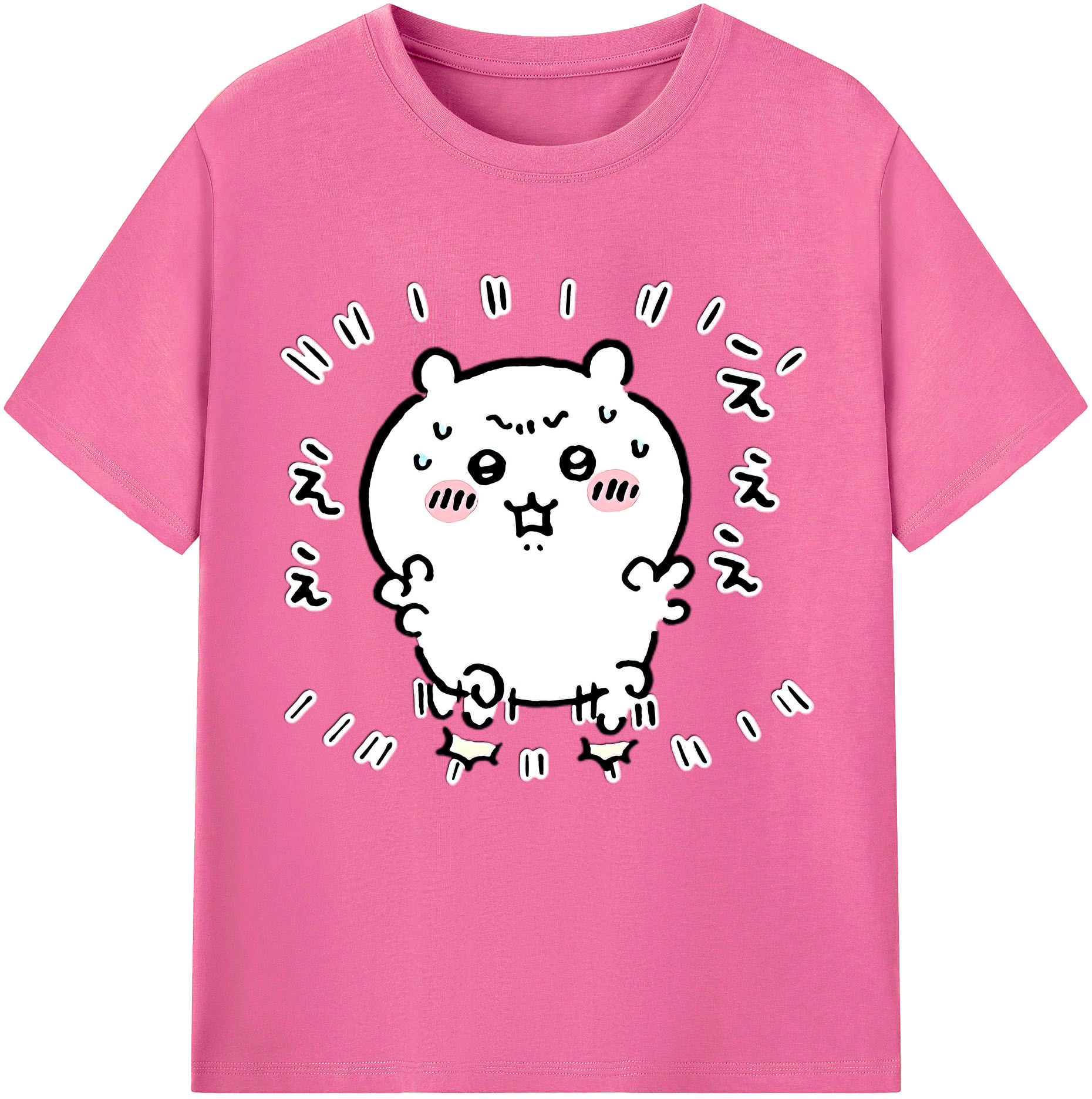 （画像用） ちいかわ ちいかわ Chii-kawa chiikawa レディースカジュアルプリントTシャツ（綿100％）